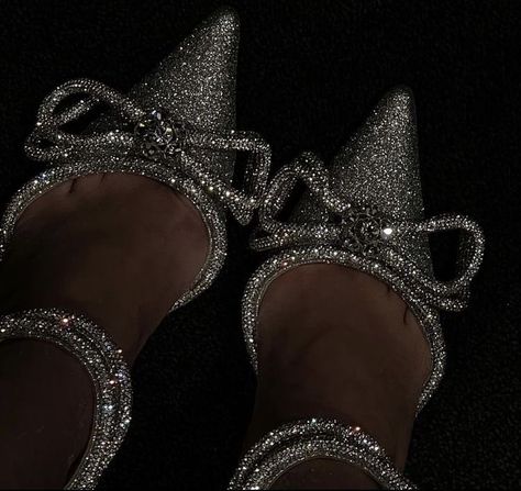 Silver Sparkly Heels, Silver Glitter Heels, Heels Aesthetic, Sparkly Shoes, Sparkly Heels, Glitter Heels, Bow Heels, Glitter Shoes, Silver Heels