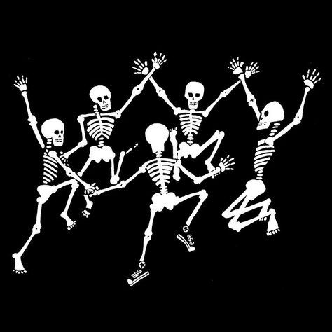 Dancing Skeletons Skeleton Friends, Skeleton Artwork, Skeleton Dancing, Skulls And Bones, Skeleton Dance, Dancing Skeletons, Skeleton Design, Dancing Skeleton, Skeleton Art