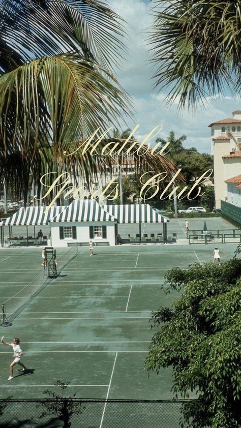 Old Money Logo, Tropical Backdrop, Country Club Aesthetic, Tennis Aesthetic, Tennis Life, Clubbing Aesthetic, Vintage Tennis, Sports Club, Tennis Clubs