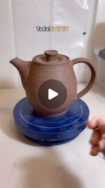 Pottery by Irene - i23n3. on Instagram: "Assemble a teapot with me! 🫖💕☺️

🫖 I love teapots, but I found this form to be intimidating at first because of all the different parts involved. But after overcoming the initial uncertainty of doing something the first time, I found making teapots to be the perfect balance of wheel throwing and hand building.  It’s both rewarding and meditative. 💕

This is my first time learning how to make a “proper” teapot.  Thinking back, I did attempt the form a few times but usually with short cuts because I didn’t know how to make the individual parts.  It’s been so fun to see the whole thing come together! ❤️

More to come! 
.
.
.
.
.
#teapot #teapotlover #teapotsofinstagram #pottery #ceramics #handmade  #wheelthrownpottery #wheelthrown #potterystudent # Wheel Thrown Pottery Teapots, Unique Mugs Pottery, Ceramic Teapots Handbuilt, Pottery Tea Pots, Throwing Clay, Teapot Set, Wheel Throwing, Handmade Teapot, Hand Building