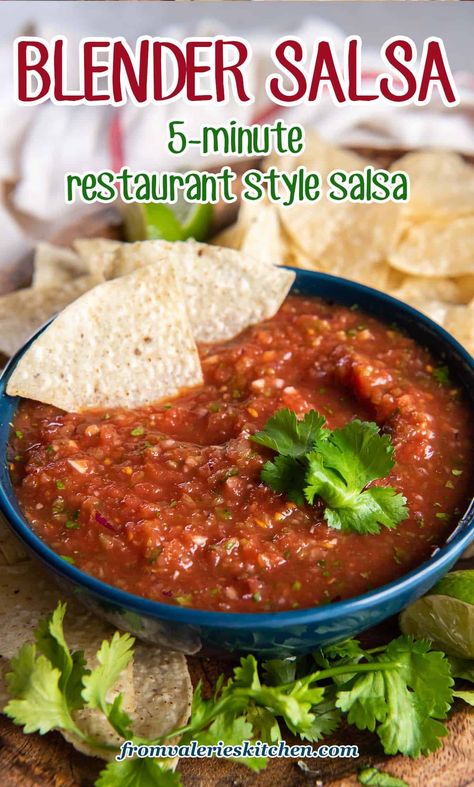 Restraunt Style Salsa Recipe, Blender Salsa Recipe, Easy Blender Salsa, Restaurant Salsa, Blender Salsa, Restaurant Style Salsa, Salsa Guacamole, Homemade Salsa Recipe, Spicy Salsa