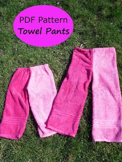 Towel Pants, Sewing Terms, Girls Clothes Patterns, Swim Mom, Swim Towel, Cute Pants, Towel Pattern, Sewing Class, Learn To Sew