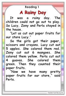 Free reading comprehension materials that can be used to practice reading skills. Included here are different stories followed by comprehension questions. Reading Paragraph, Reading Comprehension Grade 1, Reading Skills Worksheets, Teacher Fun Files, Ingles Kids, Reading Exercises, Reading Comprehension Texts, Remedial Reading, Phonics Reading Passages