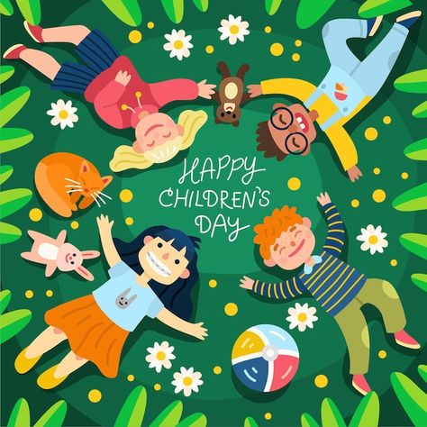 Childrens Day Illustration, Children's Day Wishes, World Children's Day, Dentist Cartoon, Children's Day Poster, International Children's Day, Hanging Craft Ideas, Valentine's Day Poster, Hanging Craft