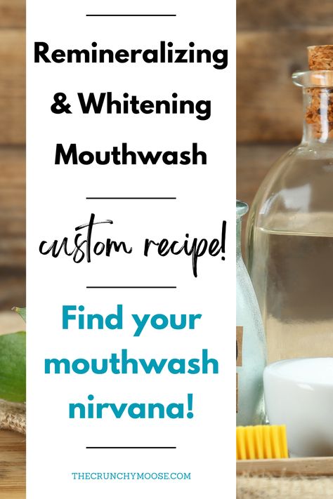 The benefits of homemade mouthwash go beyond just clean breath and a refreshed feeling. When you make your own mouthwash at home, you have complete control over the ingredients you put into it. This means you can choose natural, safe, and organic ingredients that remineralize and whiten your teeth. And you can fully customize your recipe to fit your oral care needs. Plus, most recipes cost pennies per use!

holistic oral care, natural dental care, homemade mouthwash for sensitive teeth Homemade Mouthwash With Essential Oils, Diy Mouthwash With Cloves, Homemade Mouthwash Recipes, Diy Mouthwash Recipes, Remineralizing Mouthwash, Toothache Relief, Diy Mouthwash, Whitening Mouthwash, Homemade Mouthwash