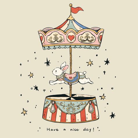 Illustration Drawing, Carousel