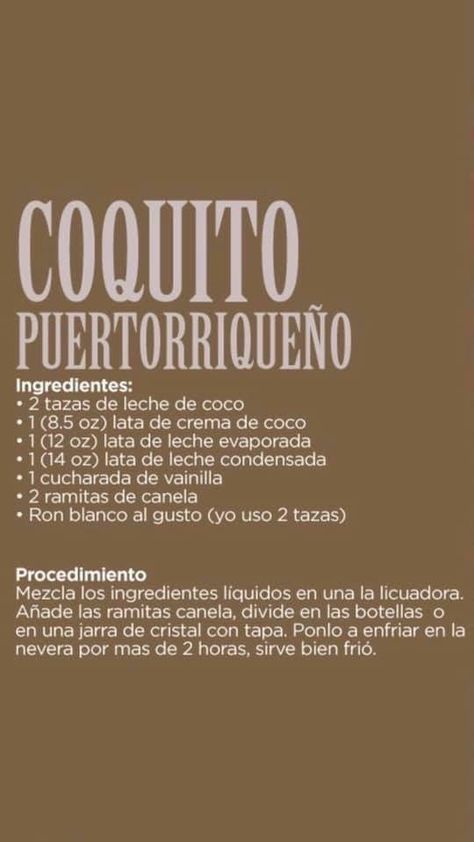 Cuban Natilla Recipe, Coquito Recipe Puerto Rican Authentic, Puerto Rico Coquito Recipe, Traditional Coquito Recipe, Best Coquito Recipe, Natilla Recipe, Pasteles Recipe, Coquito Drink, Coquito Recipe