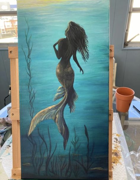 Oil Pastel Mermaid, Mermaid Painting Ideas, Mermaid Painting Acrylic, Mermaid Tail Painting, Siren Painting, Mermaid Paintings Acrylic, Trance Art, Mermaid Paintings, Abstract Flower Painting Acrylic