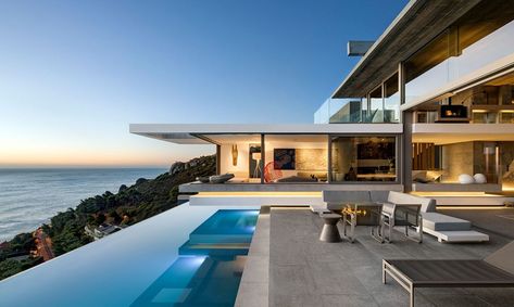 Swimming Pool Designs, Pool Designs, Luxury Villa, 인테리어 디자인, Somerset, Cape Town, Modern House Design, Modern Architecture, Contemporary House