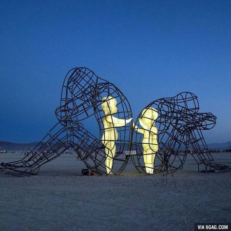 Our inner child is always wanting to return to us......or return us to them. Wow Art, Metal Sculpture, Burning Man, Public Art, Artsy Fartsy, Art Sculpture, Installation Art, 3d Art, Hình Xăm