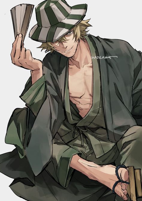 Kisuke Urahara Fanart, Urahara Fanart, Urahara Kisuke, Bleach Drawing, Ace And Luffy, Bleach Anime Art, Bleach Fanart, Bleach Characters, Horror Movie Art