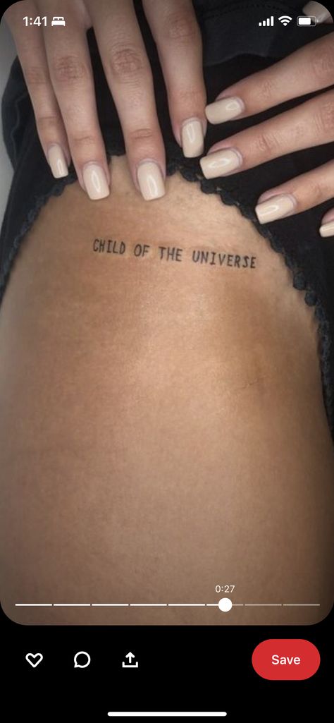 9 Ether Beings Tattoo, Trust In The Universe Tattoo, Small Spiritual Tattoos Universe, Spiritual Tattoos For Women Universe, Child Of The Universe Tattoo, Trust The Universe Tattoo, Universe Tattoo Spiritual, Manifestation Tattoo, Small Rib Tattoos