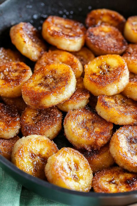 Delicious Healthy Recipes Snacks, Simple Fruit Desserts, Candied Bananas, Cooked Bananas, Brunch Food Ideas Party, Healthy Fruit Recipes, Dessert Recipes Easy Quick, Snack Ideas Healthy, Cinnamon Bananas