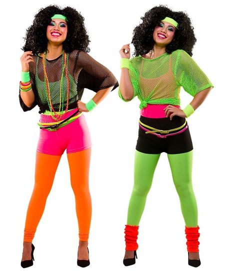 Ladies Neon Fancy Dress. 80's Disco Perm Wigs. Neon Leggings EF-2258. Neon Belts AC-9315. Hot Pants EF-2256. Ra Ra Skirts EF-2257. Sizes subject to availability:-. | eBay! 80s Neon Outfit, 80s Disco Fashion, 80s Outfits Party, Neon Fancy Dress, 80s Theme Party Outfits, Neon Party Outfits, 80s Dress Up, 80s Party Costumes, Disco Party Outfit