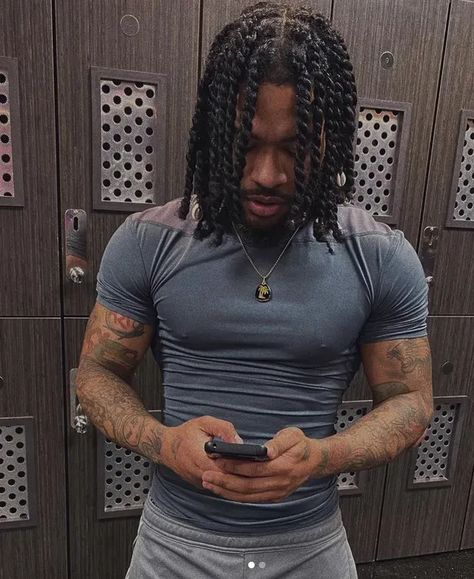 Long Twists Black Men Hair, Twist Hair Men, Long Cornrows, Mens Twists Hairstyles, Hair Twists Black, Dread Hairstyles For Men, Natural Hair Men, Mens Dreads, Cornrow Hairstyles For Men