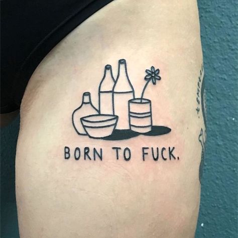 Funny Small Tattoos, Dumbest Tattoos, German Tattoo, Tattoo Trend, Sharpie Tattoos, Flash Tattoo Designs, Leg Tattoo Men, Weird Tattoos, Small Tattoos For Guys