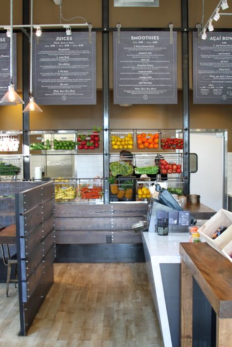 Nekter Juice Bar, Juice Bar Interior, Juice Bar Design, Juice Shop, Juice Bars, Smoothie Shop, Taco Shop, Health Bar, Sandwich Bar