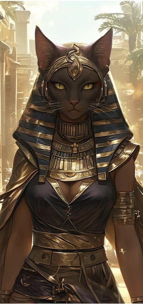 Goddess Egyptian, Bastet Tattoo, Egyptian Cat Tattoos, Egypt Cat, Bastet Goddess, Egyptian Goddess Art, Ancient Egyptian Mythology, Egyptian Cat Goddess, Cat Goddess