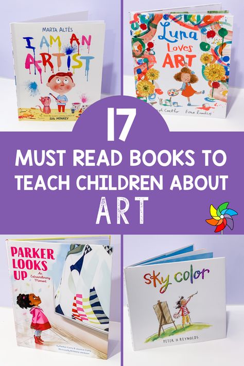 We Are Artists Preschool, Art Books For Preschool, Art Unit Preschool, Artists Preschool Theme, Picture Book Art Projects, Preschool Art Teacher, Art Class For Preschoolers, Art Theme For Preschoolers, Teaching Art To Preschoolers