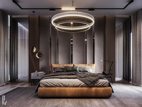 Modern Master Bedroom Head Boards Design, Head Boards Design Modern, Modern Hotel Room Design, Bedroom Behance, Modern Hotel Room, Modern Bed Set, Modern Style Bedroom, Luxury Bedroom Decor, Bedroom Interior Design Luxury