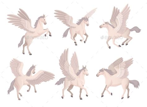 Flying Pegasus Pegasus Illustration, Pegasus Disney, Running Poses, Creatures Reference, Flying Pegasus, Horse With Wings, Pegasus Flying, Pegasus (mythology), Running Pose