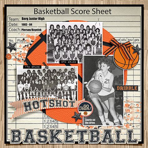 Basketball Project, Senior Year Diy, Scrapbook Themes, Scrapbooking Sports, School Scrapbook Layouts, Yearbook Layouts, School Book Covers, Scrapbook Design Layout, Yearbook Pages