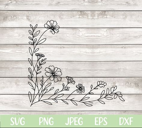 Corner Borders Designs, Floral Corner Border Design, Corner Designs Border, Flower Corner Border Design, Border Corner Design, Flower Border Design, Boarders Designs For Projects, Presentation Ideas For School, Wedding Borders