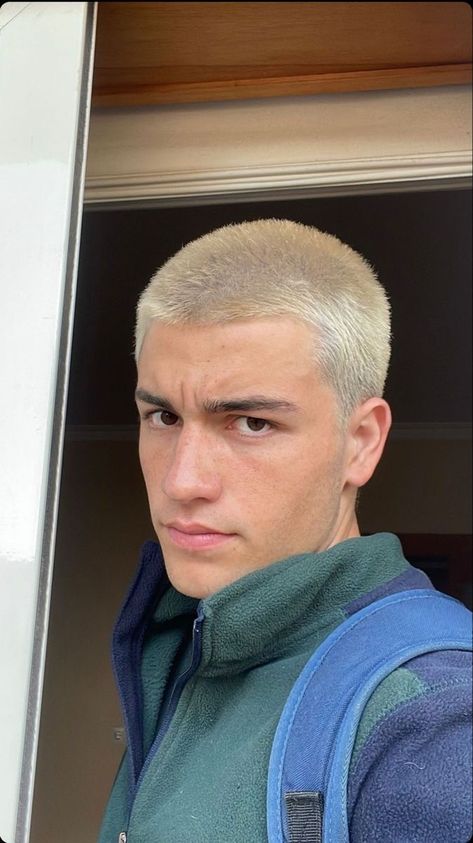 Bleach Buzz, Bleached Buzz, Buzzcut Haircut, Buzz Cut For Men, Bleached Hair Men, Short Bleached Hair, Men Blonde Hair, Blonde Dye, Dyed Hair Men