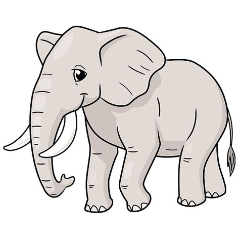 How to Draw an Elephant - Really Easy Drawing Tutorial Elephant Drawing For Kids, Elephant Line Drawing, Easy Elephant Drawing, Elephant Drawings, Elephants For Kids, Kid Drawings, Draw An Elephant, Cute Elephant Cartoon, Bird Coloring