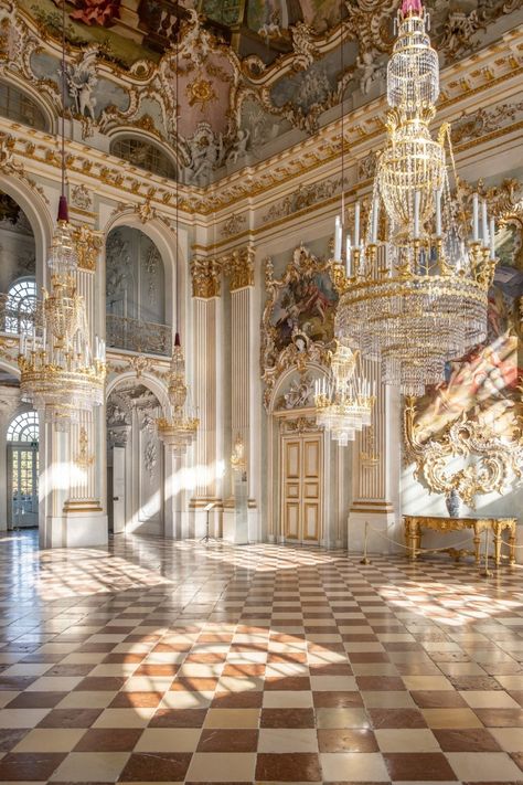 Beast Aesthetic, Nymphenburg Palace, Parisian Apartment Decor, Rococo Aesthetic, French Country Decorating Bedroom, French Mansion, French Palace, Palace Interior, Castle Aesthetic