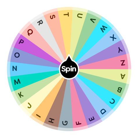 Alphabet | Spin the Wheel - Random Picker Wheel Games Spinning, Gacha Spin The Wheel, Oc Spin The Wheel, Spin The Wheel Game Ideas, Oc Wheel, Pastel Color Wheel, Alphabet Wheel, Food Wheel, Character Wheel