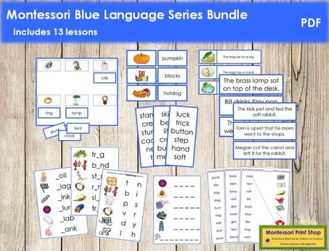 Bill The Kid, Montessori Blue Series, Montessori Printables Free, Montessori Pink Series, Montessori Reading, Kindergarten Phonics Activities, Preschool Phonics, Phonics Printables, Montessori Printables