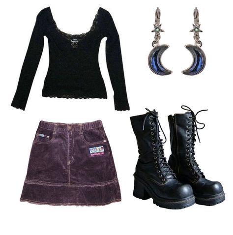 Whimsigoth Street Style, 90s Whimsy Goth Outfit, Midwestern Gothic Fashion, Whimsical Witch Outfit, Whismgothic Outfits 90s, The Craft Outfits Inspiration, Whimsygoth Outfit Ideas, Goth 90s Fashion, Witchy Goth Outfit