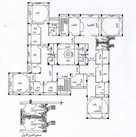 This week people are sharing this plan of the first floor in the Nubian Centre in Luxor, Egypt. Islamic Center Architecture, Nubian Architecture Modern, Nubian Architecture, Islam Architecture, Hassan Fathy, Model Village, Islamic Center, Architecture Drawing Plan, African Architecture