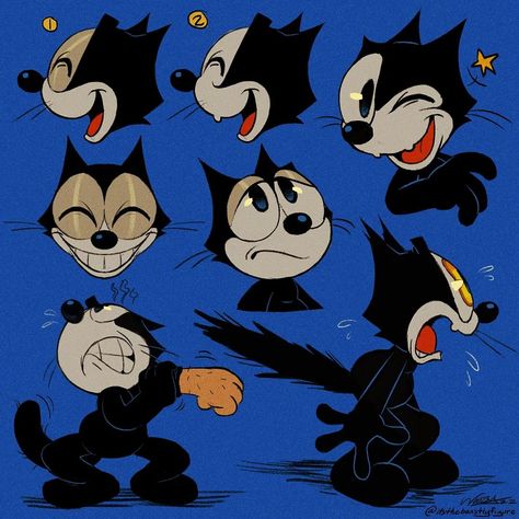 woody’s Instagram photo: “i dont have much to post so here are some older expressions i experimented with and colored in. . . . . . . . . . #felixthecat #felix #art…” 1930s Cartoons, Old Cartoon Characters, Cartoon Drawing Tutorial, Cartoon Style Drawing, Oswald The Lucky Rabbit, Rubber Hose, Graffiti Characters, Swag Art, Cat Pose