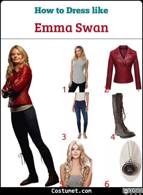 Emma Swan (Once Upon a Time) Costume for Cosplay & Halloween 2020 Emma Swan Costume, Once Upon A Time Halloween Costumes, Once Upon A Time Costumes, Thrift Store Halloween Costume, Ouat Costumes, Snow White And Prince Charming, Once Upon A Time Emma, Snow White And Prince, Time Costume