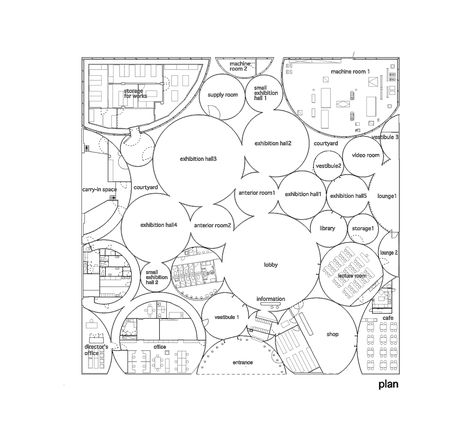 Gallery of Tomihiro Art Museum / aat + makoto yokomizo - 17 Art Museum Architecture, Museum Flooring, Museum Plan, Museum Interior, Floor Plan Layout, Layout Architecture, Gunma, Plan Drawing, Architecture Design Concept