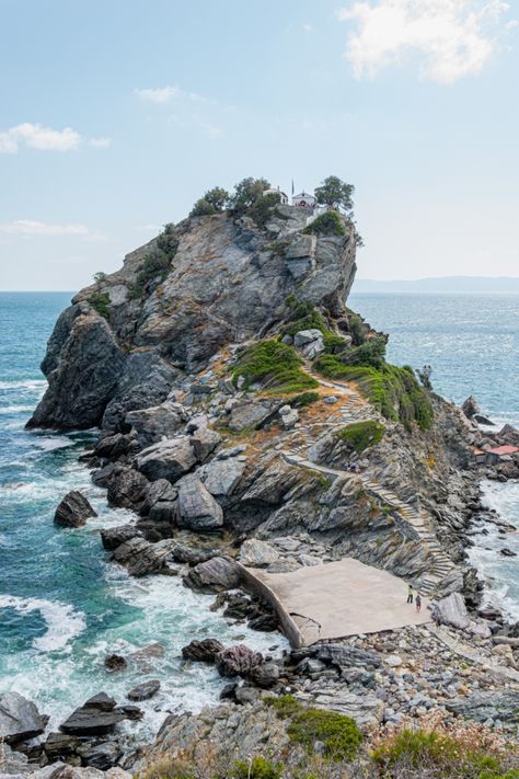 The amazing location of the iconic “Mamma Mia” chapel! www.skopelos.gr 📷: Elli (instagram.com/elaki26) #skopelos #visitskopelos #apieceofyourheart #apieceofyourart #visitskopelosisland #sporades #visitsporades #sporadesislands #greece #weddings #architecture #hiking #ecology #beaches #greek #vacation #holidays #mamamia #travel #visitgreece Mamma Mia Chapel, Skopelos Greece Mamma Mia, Greece Weddings, Season Pictures, Euro Tour, Skopelos Greece, Skiathos Greece, Landscape Study, Greek Vacation