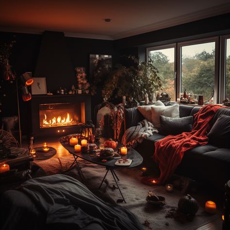 Western Goth Living Room, Cottage Goth Aesthetic, Goth Living Room, Moody Room, Cottage Goth, Future Interior Design, Western Gothic, Halloween Living Room, Farmhouse Industrial