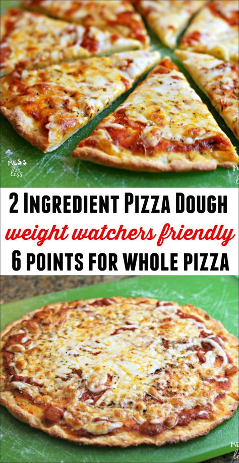 Weight Watcher Pizza Recipe, Pizza Pairings, 2 Ingredient Pizza, 2 Ingredient Pizza Dough, Weight Watchers Pizza, Sandwich Vegetarian, Weight Watchers Meal Plans, Weight Watchers Snacks, Weight Watchers Recipes Desserts