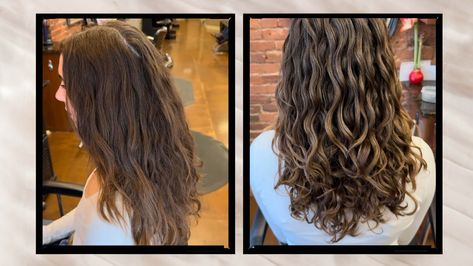 Irish Hair Texture, How To Style Irish Curls, Irish Curls Hair Routine, Irish Waves Hair, Long Natural Waves With Layers, Irish Curls Haircut, Mid Length Hair With Layers Curly Waves, Irish Curls Routine, Irish Curls