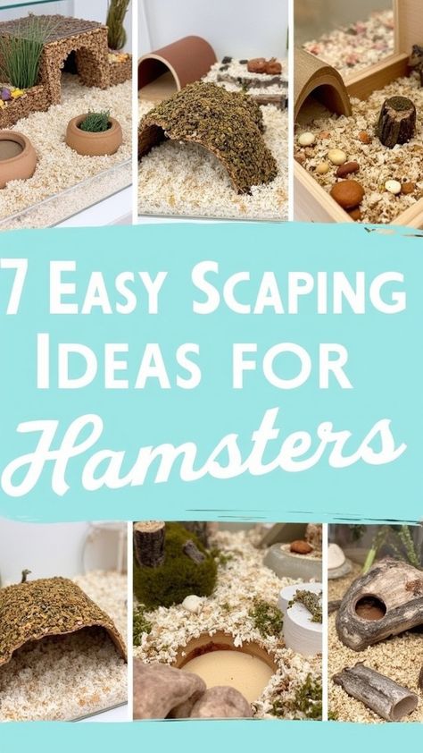 Having trouble finding time for creating a fun space for your hamster? These quick hamster scaping ideas will help you make a natural and engaging habitat. Save this pin to have easy access when setting up your hamster cage later. Hamster Set Up Ideas, Mice Habitat, Hamster Diy Toys, Hamster Scaping, Diy Hamster Stuff, Hamster Tank, Hamster Diy Cage, Cool Hamster Cages, Robo Hamster