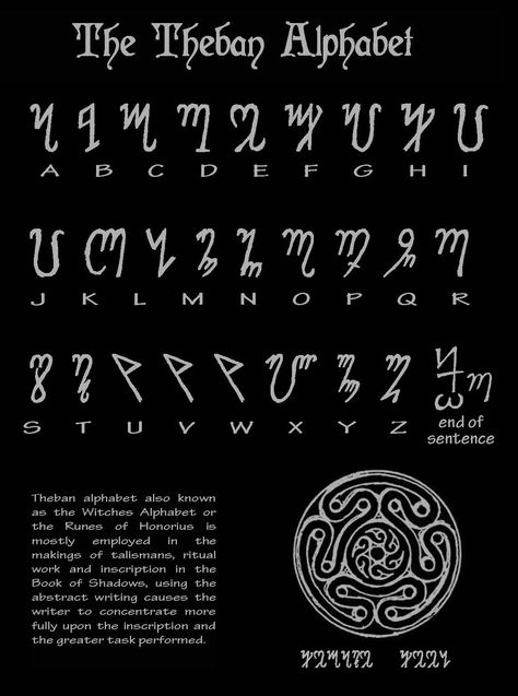 Theban Alphabet Theban Alphabet, Witches Alphabet, Abstract Writing, Runic Alphabet, Ancient Writing, Alphabet Code, Alphabet Symbols, Wiccan Symbols, Witchcraft Books