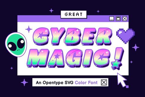 Cyber Magic Font | Free Download on Freepik Nice Fonts, Magic Font, Fonts Ideas, Y2k Cybercore, Cute Letters, Insta Feed, Font Free, Retro Futuristic, Iconic Photos