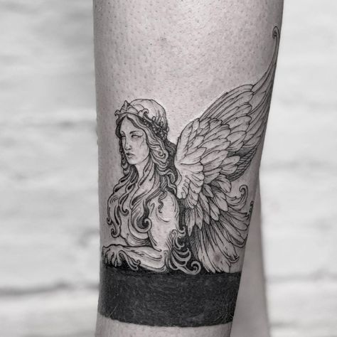 Greek Sphinx Tattoo, Sphinx Art, Sphinx Tattoo, Greek Mythology Tattoos, Mythology Tattoos, Sphynx, Tiny Tattoos, Greek Mythology, Tattoos And Piercings