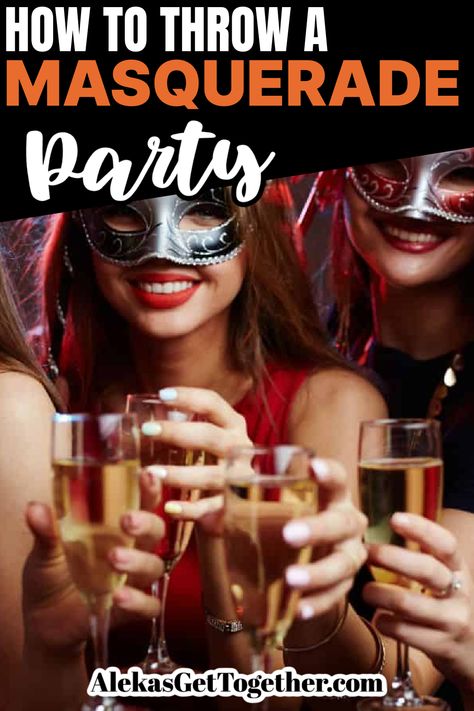 Masquerade Party Entertainment, How To Decorate For A Masquerade Ball, How To Host A Masquerade Ball, Things To Do At A Masquerade Party, New Year’s Eve Masquerade Ball, 50th Birthday Party Theme Ideas For Women, Masquerade Nye Party, Maskarade Decor, Masquerade Party Games For Adults