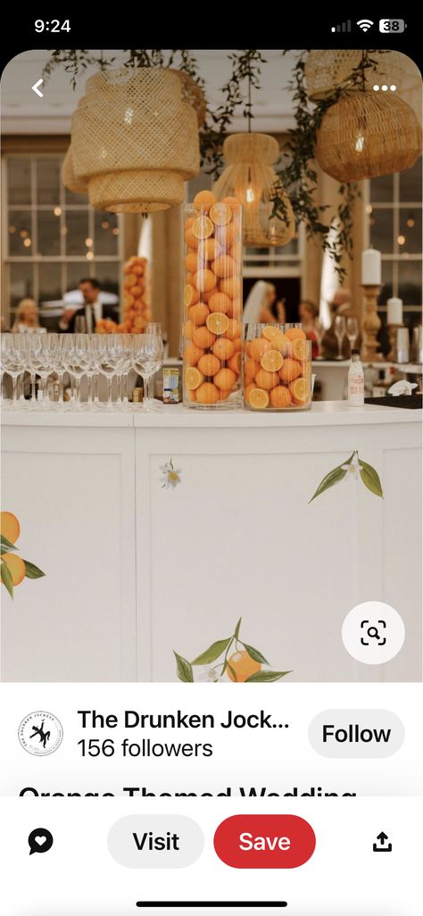 Orange Brunch Decor, Oranges Party Decor, Orange Citrus Wedding Decor, Aperol Spritz Bar Ideas, Aperol Wedding Bar, Oranges Themed Party, Aperol Spritz Wedding Theme, Citrus And Sunset Theme, Orange Wedding Theme Summer