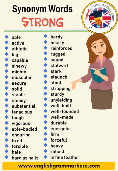 Synoym Vocabulary List with Strong, Synonym Words – STRONG, English Vocabulary hardy hearty reinforced rugged sound stalwart stark staunch stout Other Wordly, Words List, Opposite Words, Hard Nails, Essay Writing Skills, Good Vocabulary Words, Strong Words, Good Vocabulary, English Writing Skills