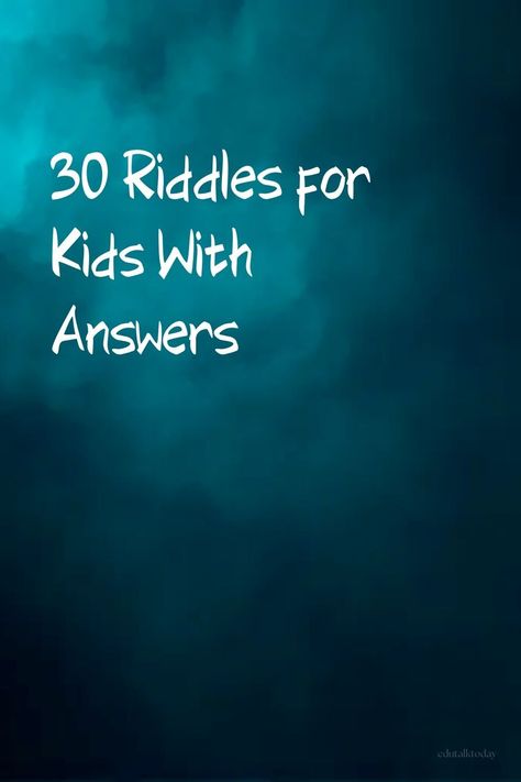 Keep kids curious with 30 riddles for kids with answers that are both fun and easy to solve. Ideal for sparking creativity in children. Easy Riddles For Kids With Answers, Kids Riddles With Answers Funny, Simple Riddles For Kids, Kid Riddles, Kids Riddles With Answers, Riddles For Kids With Answers, Kids Jokes And Riddles, Best Riddles For Kids, Easy Riddles With Answers