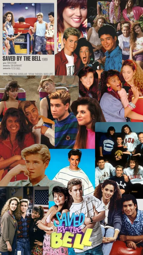 Saved By The Bell Wallpaper, Saved By The Bell Memes, Saved By The Bell Aesthetic, Sandy Bell, Zach Morris, Bell Aesthetic, Save By The Bell, Mark Paul Gosselaar, Bell Logo